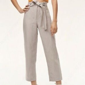 ARITZIA WILFRED LINEN BLEND JALLADE PANT GREY